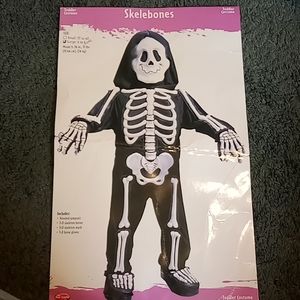 3-D Toddler Hooded Skeleton Costume